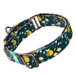 Méhecske mintás, kék - Kutya Félfojtó Nyakörv - april & june