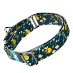 Méhecske mintás, kék - Kutya Félfojtó Nyakörv - april & june