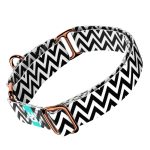 Fekete-fehér cikcakk - Kutya Félfojtó Nyakörv - april & june