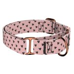 Szivecskés, rózsaszín - Kutya Félfojtó Nyakörv - april & june