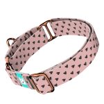 Szivecskés, rózsaszín - Kutya Félfojtó Nyakörv - april & june