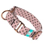 Szivecskés, rózsaszín - Kutya Félfojtó Nyakörv - april & june