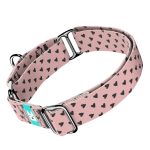 Szivecskés, rózsaszín - Kutya Félfojtó Nyakörv - april & june