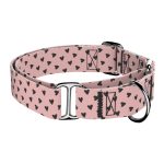 Szivecskés, rózsaszín - Kutya Félfojtó Nyakörv - april & june