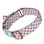 Szivecskés, lila - Kutya Félfojtó Nyakörv - april & june