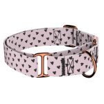 Szivecskés, lila - Kutya Félfojtó Nyakörv - april & june