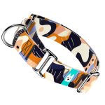 Bézs és Kék Kamuflázs - Kutya Félfojtó Nyakörv - april & june