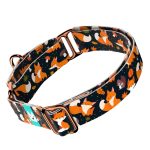 Róka mintás, fekete - Kutya Félfojtó Nyakörv - april & june