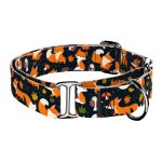 Róka mintás, fekete - Kutya Félfojtó Nyakörv - april & june