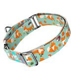 Róka mintás, zöld - Kutya Félfojtó Nyakörv - april & june