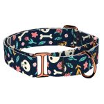 Koponya és Rózsa mintás - Kutya Félfojtó Nyakörv - april & june