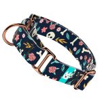 Koponya és Rózsa mintás - Kutya Félfojtó Nyakörv - april & june