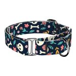 Koponya és Rózsa mintás - Kutya Félfojtó Nyakörv - april & june