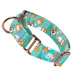 Pembroke Welsh Corgi, kék - Kutya Félfojtó Nyakörv - april & june