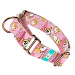 Pembroke Welsh Corgi, rózsaszín - Kutya Félfojtó Nyakörv - april & june