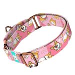 Pembroke Welsh Corgi, rózsaszín - Kutya Félfojtó Nyakörv - april & june