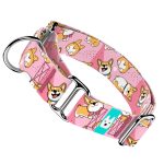 Pembroke Welsh Corgi, rózsaszín - Kutya Félfojtó Nyakörv - april & june