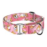 Pembroke Welsh Corgi, rózsaszín - Kutya Félfojtó Nyakörv - april & june