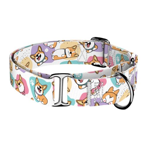 Pembroke Welsh Corgi - Kutya Félfojtó Nyakörv - Martingale  - Pembroke Welsh Corgi - april & june