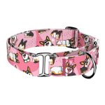 Pembroke Welsh Corgi, tricolor, rózsaszín - Kutya Félfojtó Nyakörv - april & june