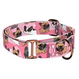   Francia Bulldog, rózsaszín - Kutya Félfojtó Nyakörv - april & june