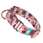 Francia Bulldog, rózsaszín - Kutya Félfojtó Nyakörv - april & june