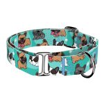 Francia Bulldog, kék - Kutya Félfojtó Nyakörv - april & june