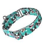 Boston Terrier, kék - Kutya Félfojtó Nyakörv - april & june