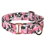 Boston Terrier, rózsaszín - Kutya Félfojtó Nyakörv - april & june