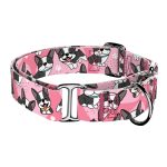 Boston Terrier, rózsaszín - Kutya Félfojtó Nyakörv - april & june