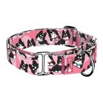 Border Collie, rózsaszín - Kutya Félfojtó Nyakörv - april & june