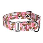Angol bulldog, rózsaszín - Kutya Félfojtó Nyakörv - april & june