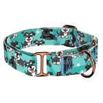 Schnauzer, blue - Martingale Dog collar - april & june