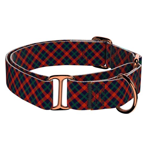 Elegáns Karácsony - Kutya Félfojtó Nyakörv - Martingale  - Elegant Christmas Tartan - april & june