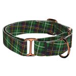 Klasszikus Zöld Kockás - Kutya Félfojtó Nyakörv - april & june