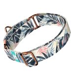 Kék és rózsaszín trópusi levelek - Kutya Félfojtó Nyakörv - april & june