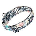 Kék és rózsaszín trópusi levelek - Kutya Félfojtó Nyakörv - april & june