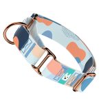 Pasztell kék és barack - Kutya Félfojtó Nyakörv - april & june