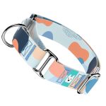 Pasztell kék és barack - Kutya Félfojtó Nyakörv - april & june