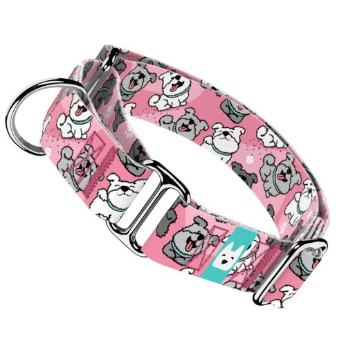 Pumi, rózsaszín - Kutya Félfojtó Nyakörv - april & june