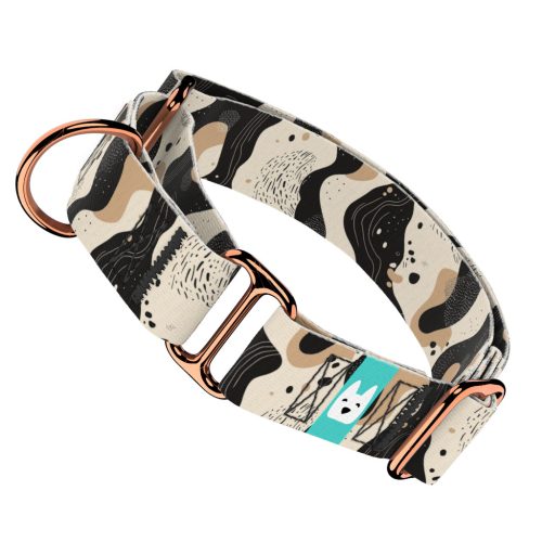 Bézs és fekete - Kutya Félfojtó Nyakörv - april & june