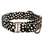 Bézs foltok fekete alapon - Kutya Félfojtó Nyakörv - april & june