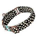 Bézs foltok fekete alapon - Kutya Félfojtó Nyakörv - april & june