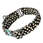 Bézs foltok fekete alapon - Kutya Félfojtó Nyakörv - april & june