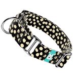 Bézs foltok fekete alapon - Kutya Félfojtó Nyakörv - april & june