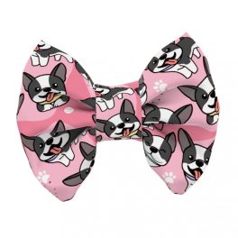   Boston Terrier, rózsaszín - Kutya csokornyakkendő - Boston Terrier, pink - april & june