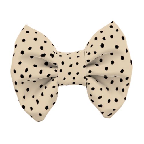 Fekete foltok bézs alapon - Kutya csokornyakkendő - april & june