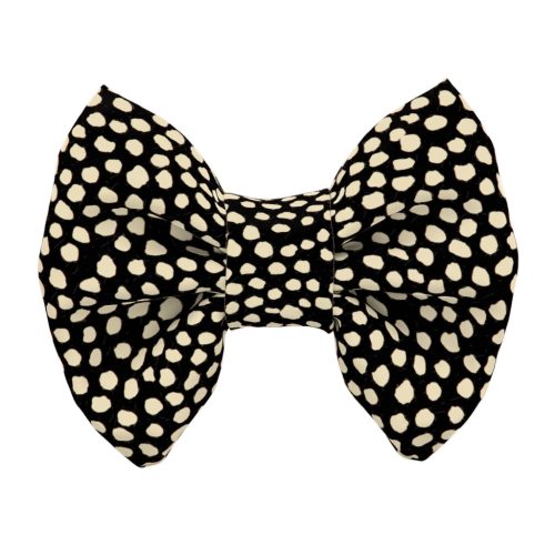 Bézs foltok fekete alapon - Kutya csokornyakkendő - april & june