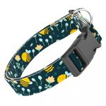 Méhecske mintás, kék - Kutya Nyakörv - april & june