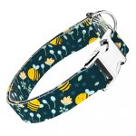 Méhecske mintás, kék - Kutya Nyakörv - april & june